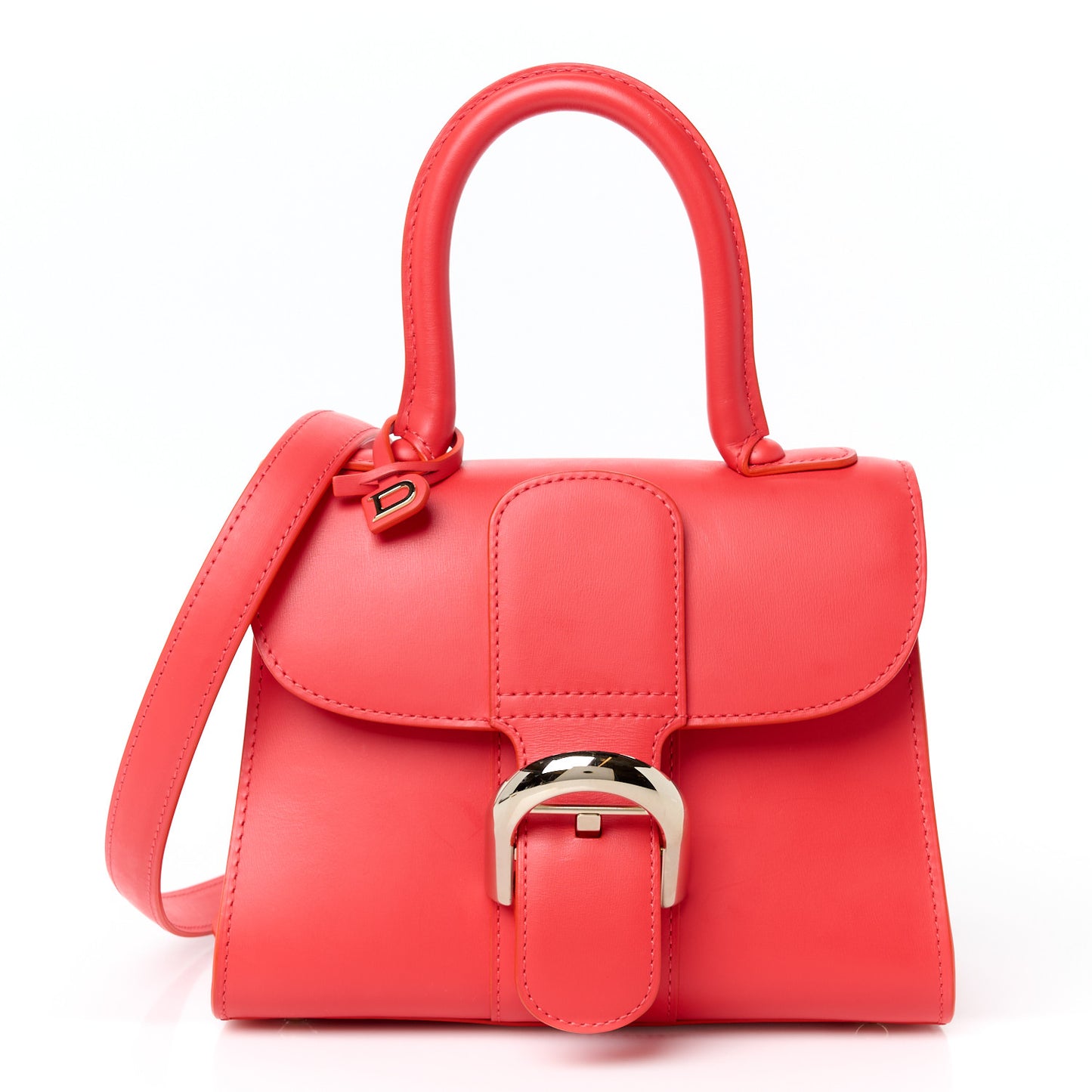 Box Calfskin Mini Brillant Satchel Coral