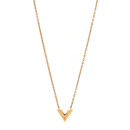 Louis Vuitton Essential V Necklace Gold 1 of 6