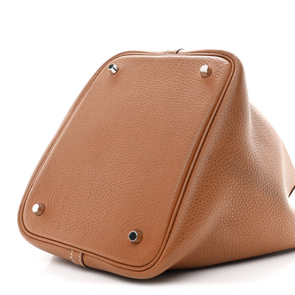 Hermes Taurillon Clemence Picotin Lock 22 MM Gold 10 of 10