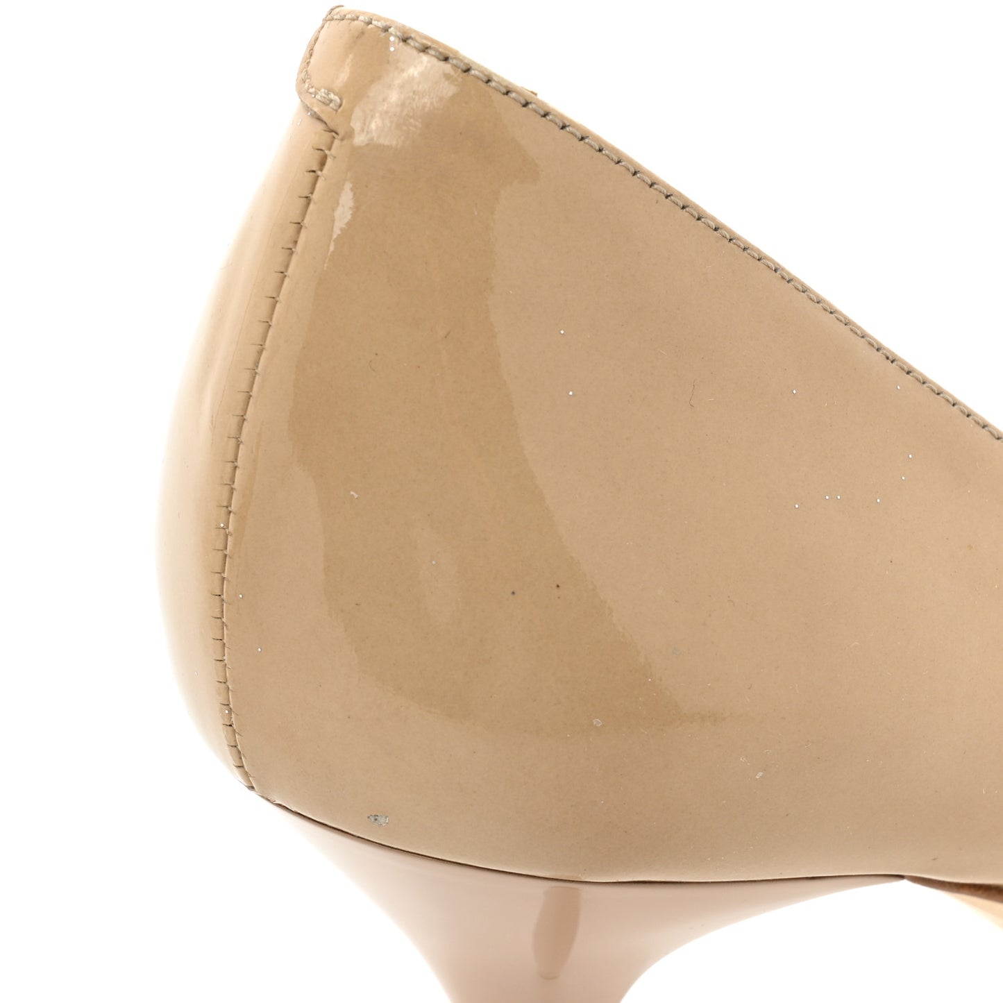 Patent Mesh Maven Peep Toe Pumps 39 Nude