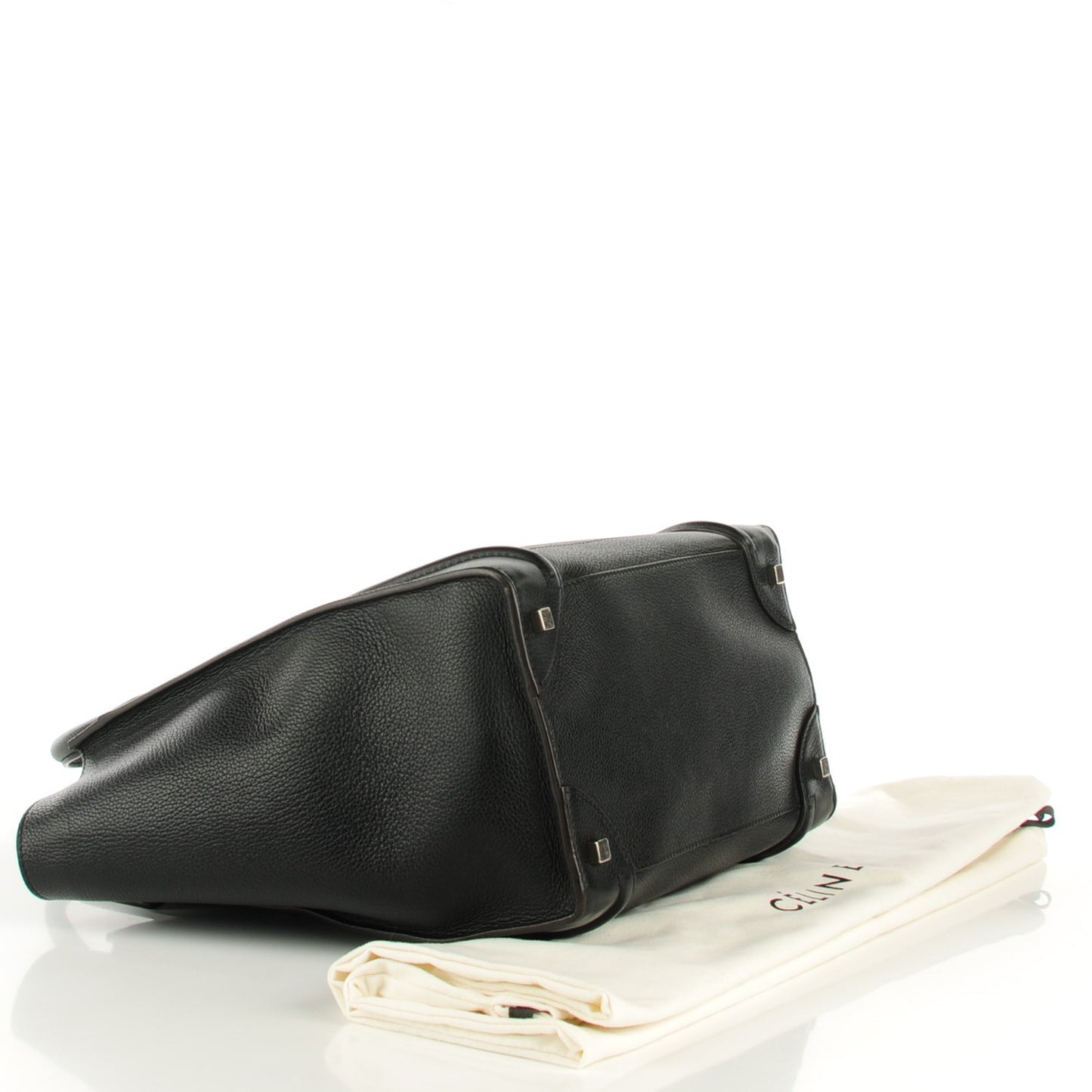 Drummed Calfskin Mini Luggage Black