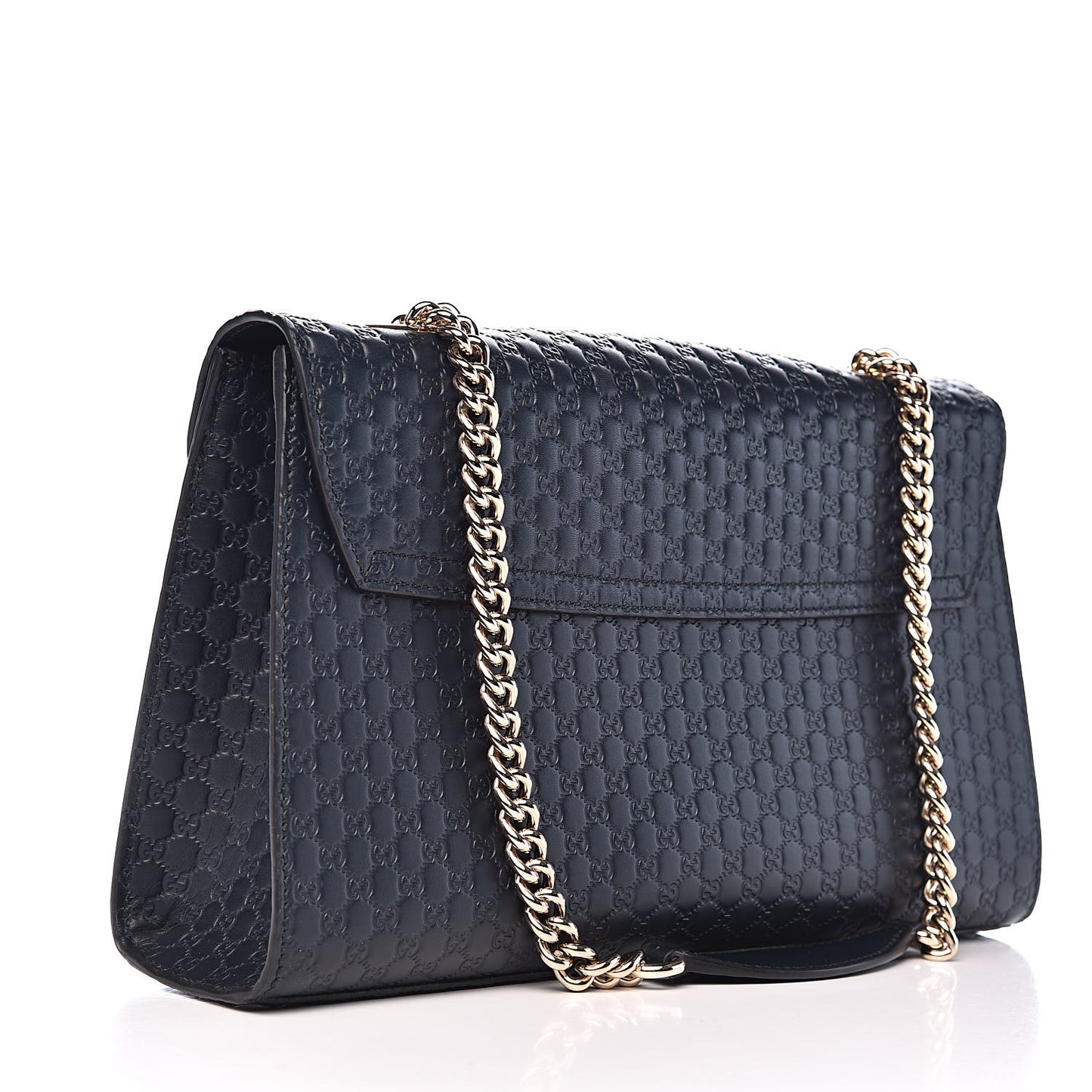 Soft Microguccissima Medium Emily Chain Shoulder Bag Blue