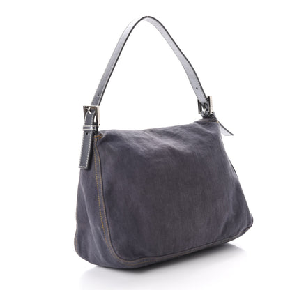 Fendi Denim Mama Baguette Blue 3 of 10