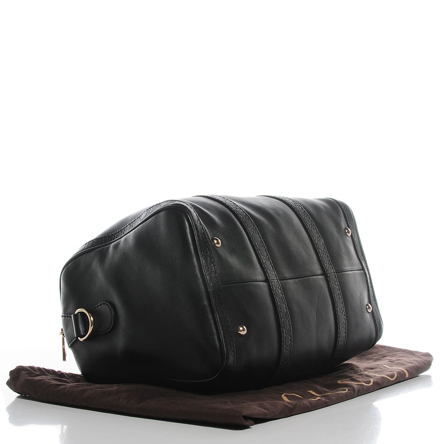 Calfskin Microguccissima Trim Medium Boston Black