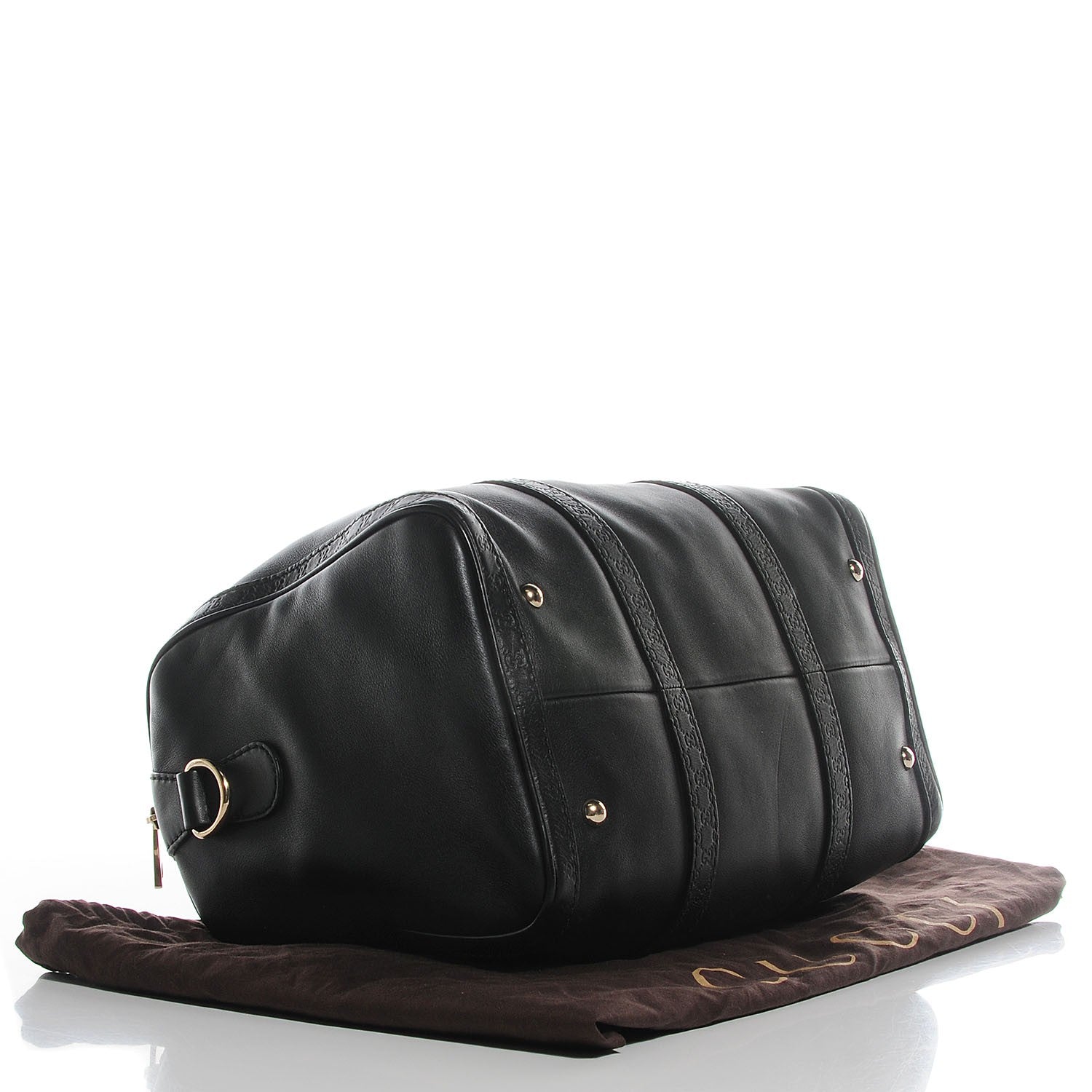 Gucci Calfskin Microguccissima Trim Medium Boston Black 4 of 9