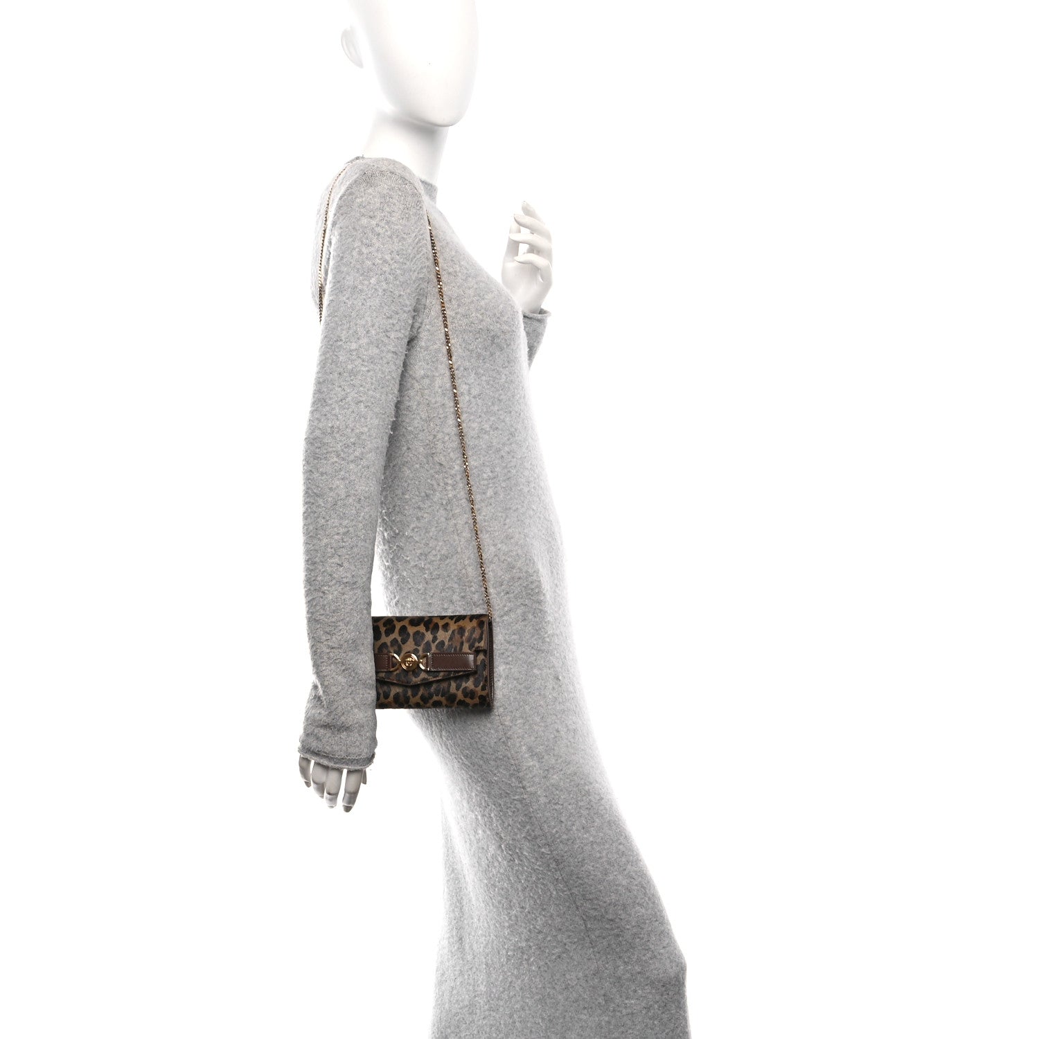 Versace Calf Hair Medusa 95 Wallet On Chain Animalier 2 of 9