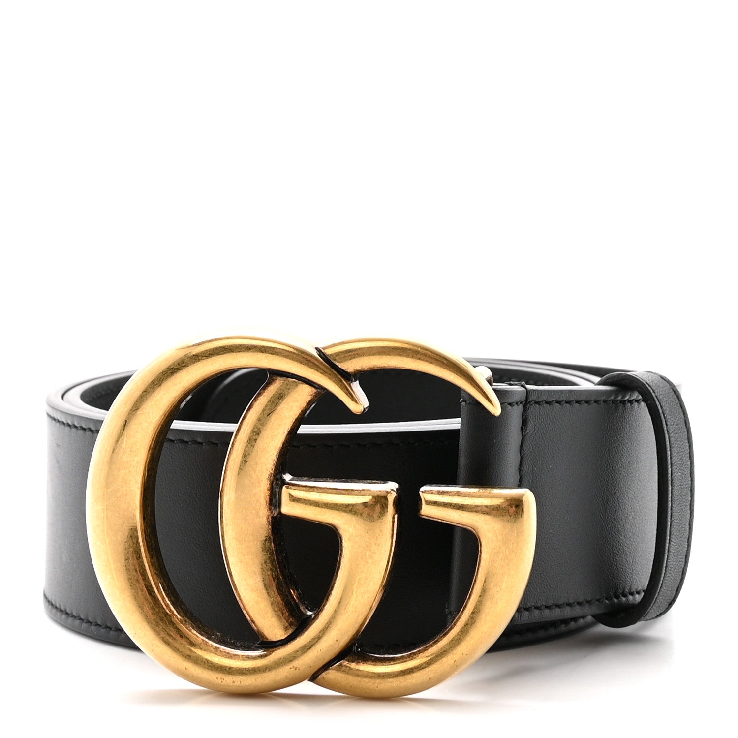 Gucci Calfskin Double G 40mm Belt 75 30 Black 1 of 5