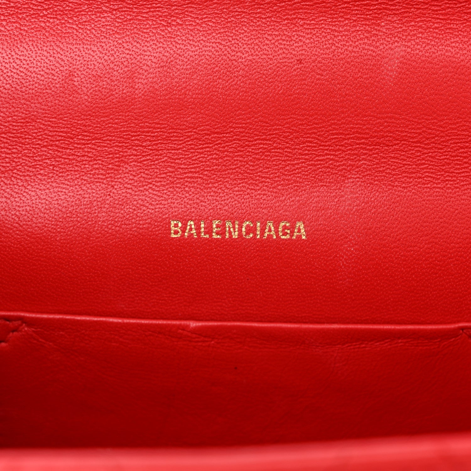 Balenciaga Nappa Calfskin Quilted XS Sharp Top Handle Bag Bright Red 6 of 21
