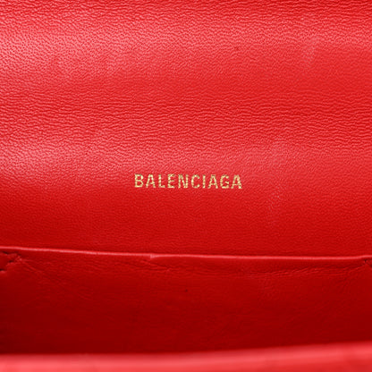 Balenciaga Nappa Calfskin Quilted XS Sharp Top Handle Bag Bright Red 6 of 21