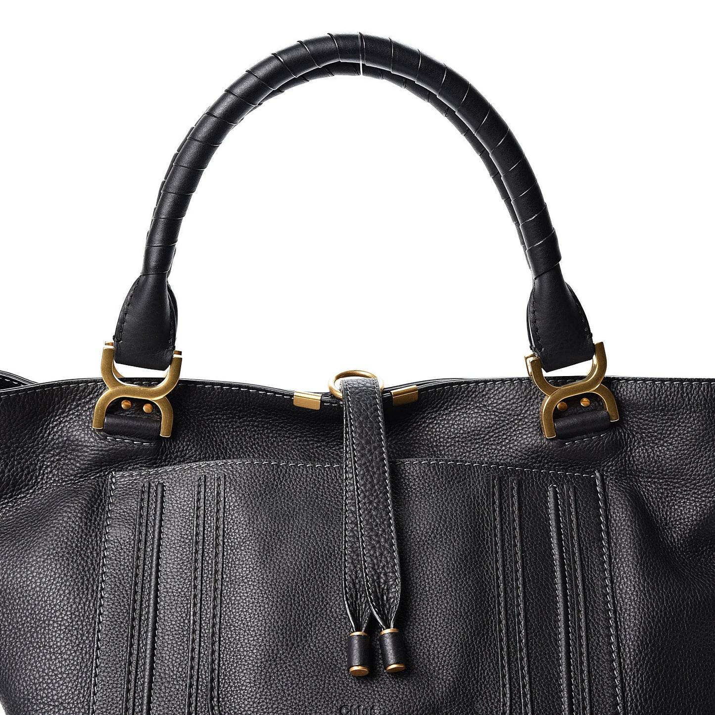 Calfskin Large New Marcie Tote Black