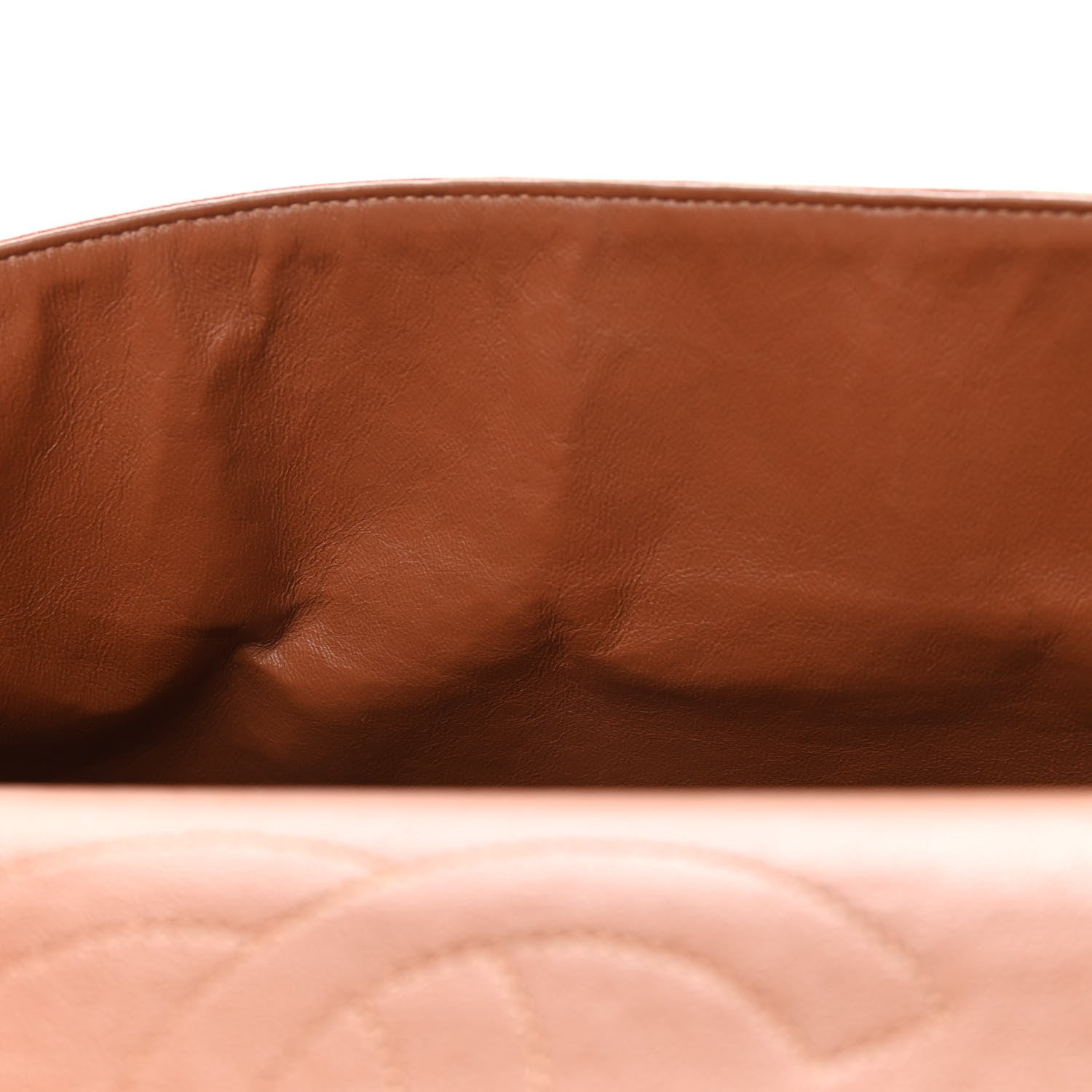 Chanel Caviar Quilted Maxi Double Flap Light Brown 8 of 11