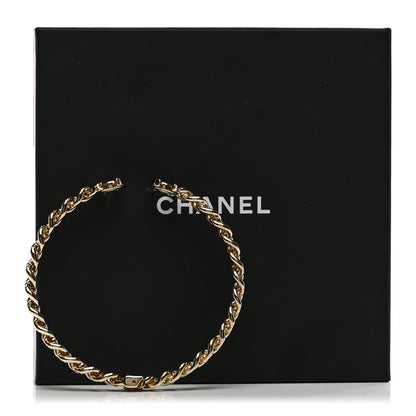 Chanel Metal CC Chain Link Choker Necklace S Gold 6 of 6