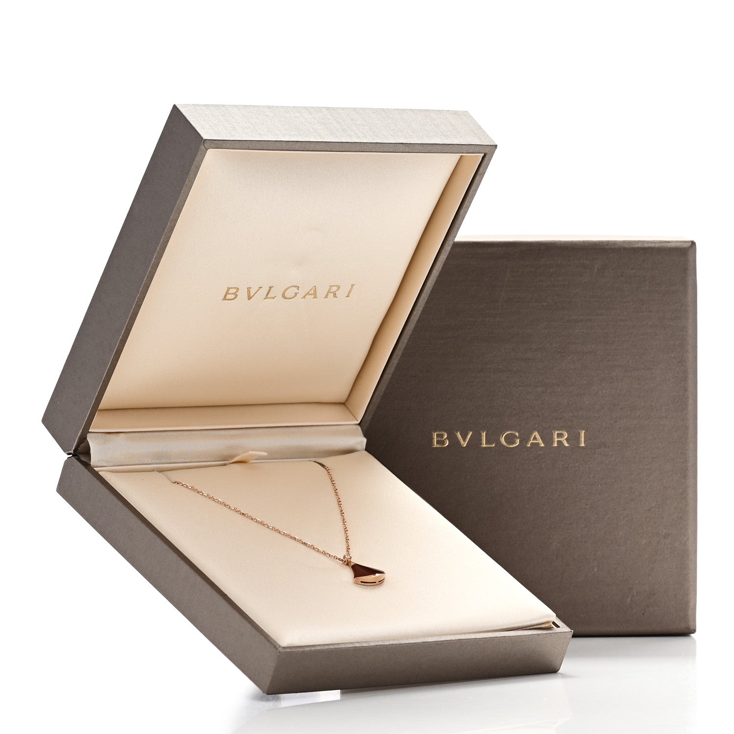 Bulgari 18K Rose Gold Diamond Carnelian Divas' Dream Pendant Necklace 7 of 7