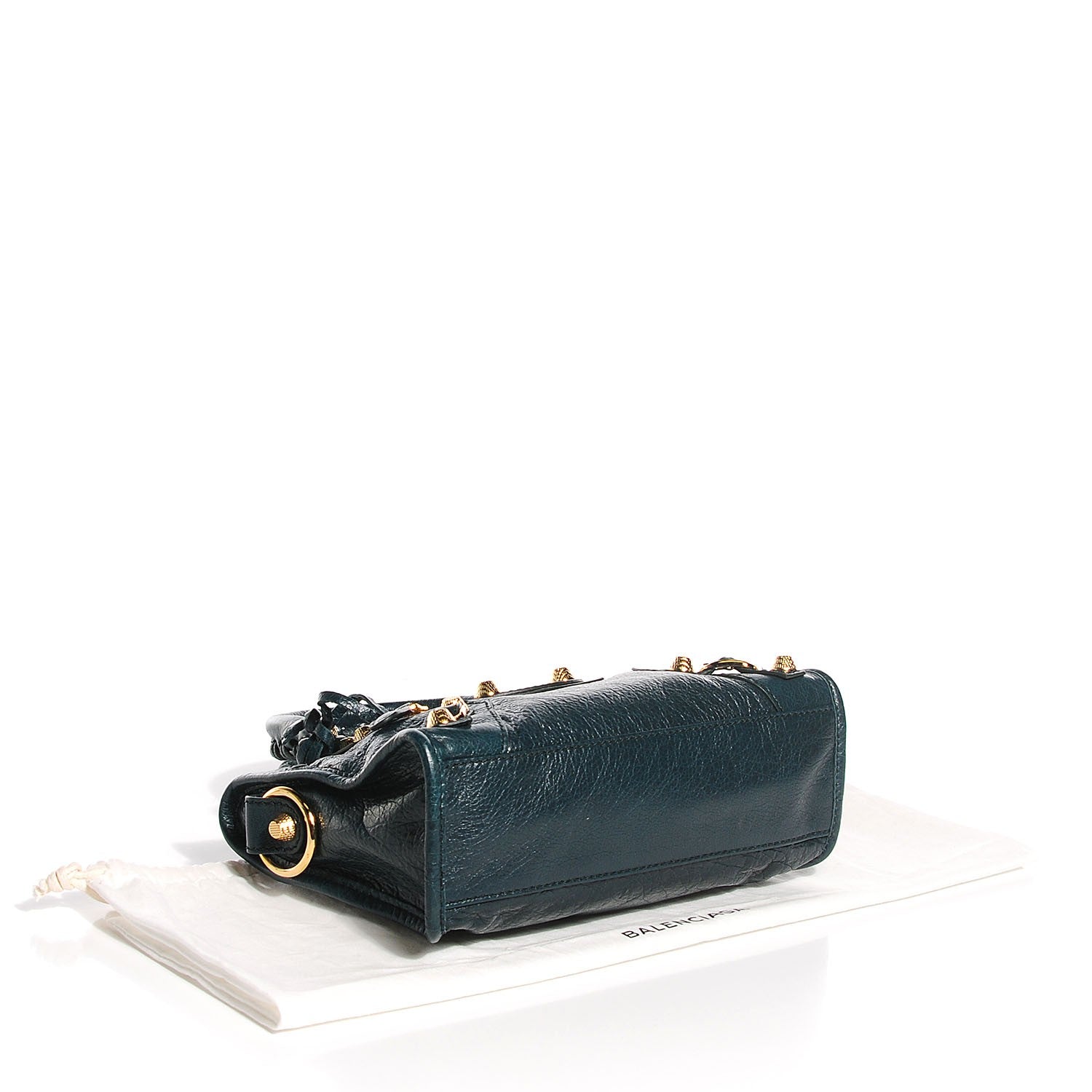 Balenciaga Agneau Giant 12 Gold Hardware Mini City Bleu Paon 4 of 15