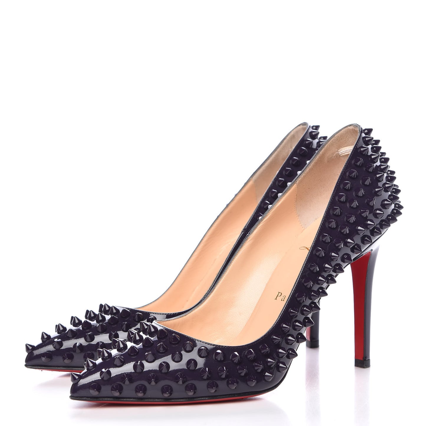 Patent Pigalle Spikes 100 Pumps 37.5 Iris