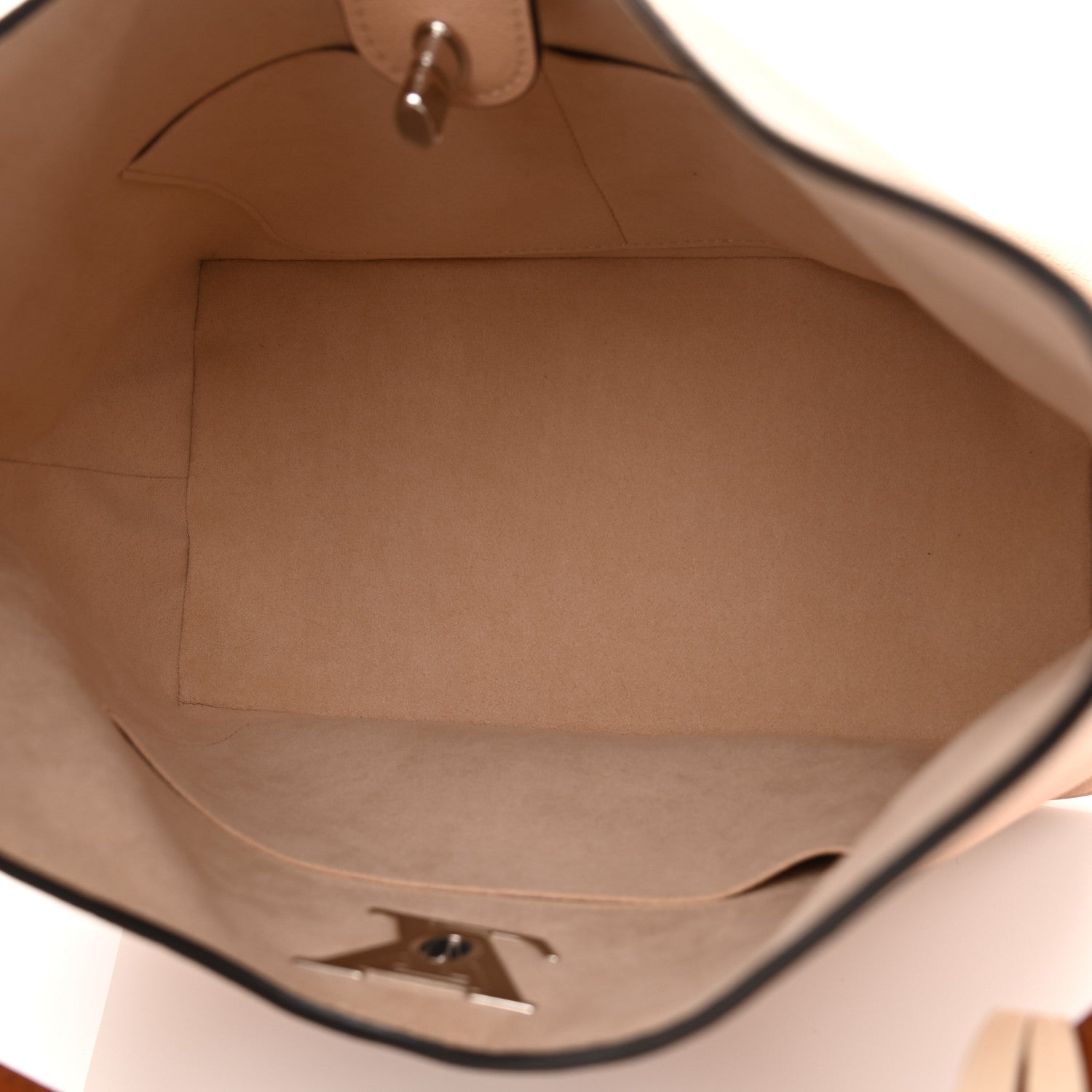 Louis Vuitton Calfskin Lockme Hobo Beige 6 of 10