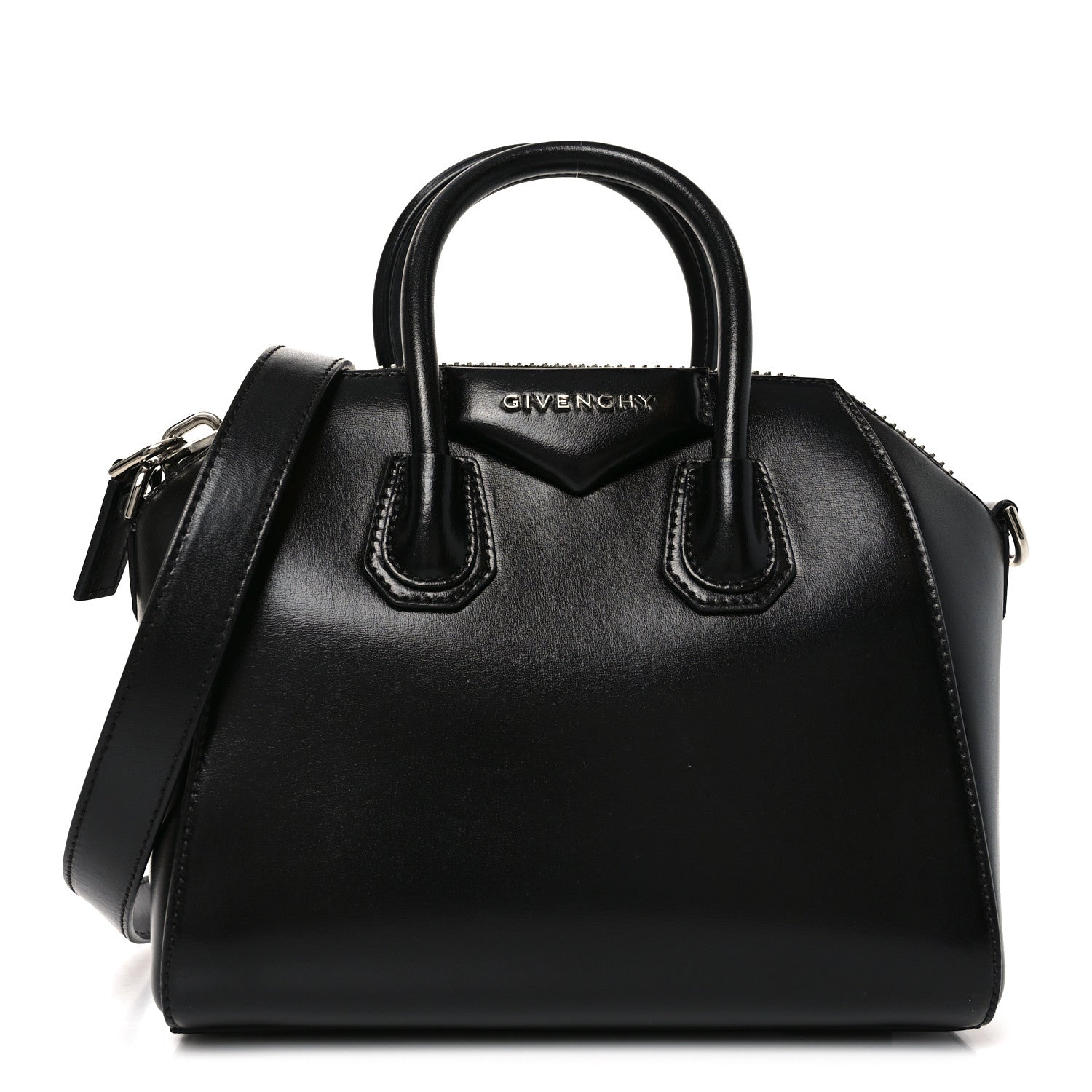 Givenchy Shiny Lord Calfskin Mini Antigona Black 1 of 9