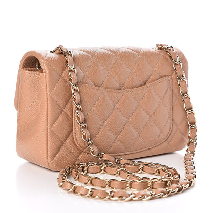 Chanel Caviar Quilted Mini Rectangular Flap Dark Beige 3 of 10