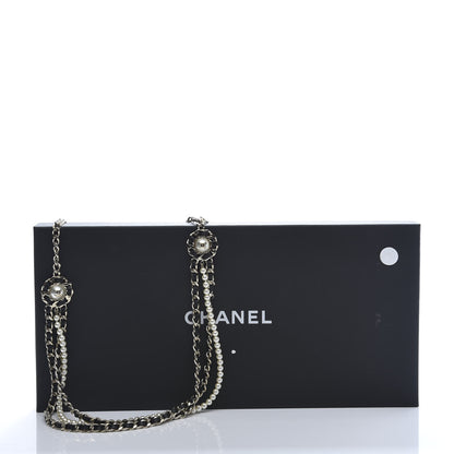 Chanel Pearl Calfskin CC Chain Necklace Black Gold 6 of 6