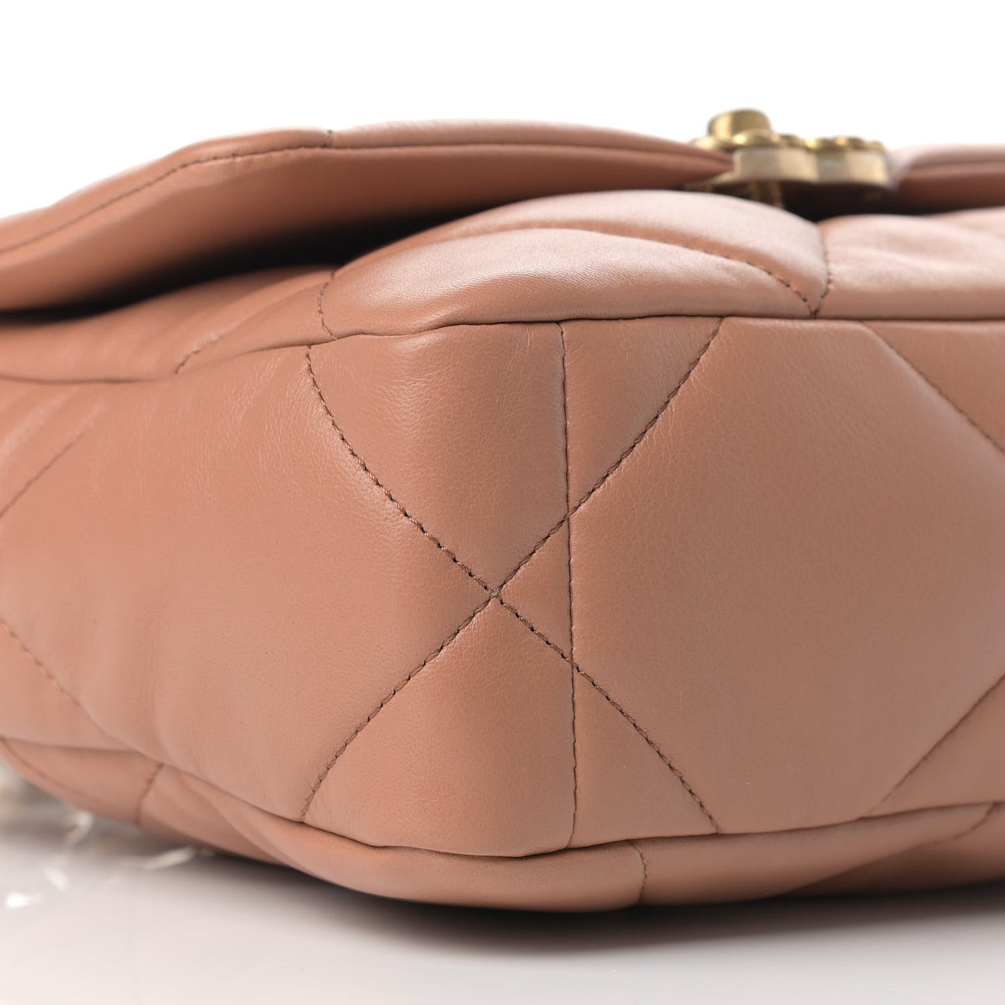 Lambskin Quilted Medium Chanel 19 Flap Brown