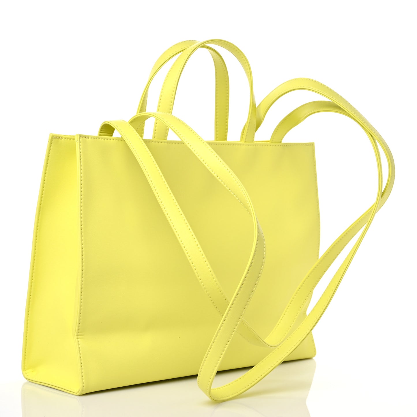 Vegan Leather Medium Shopping Bag Margarine