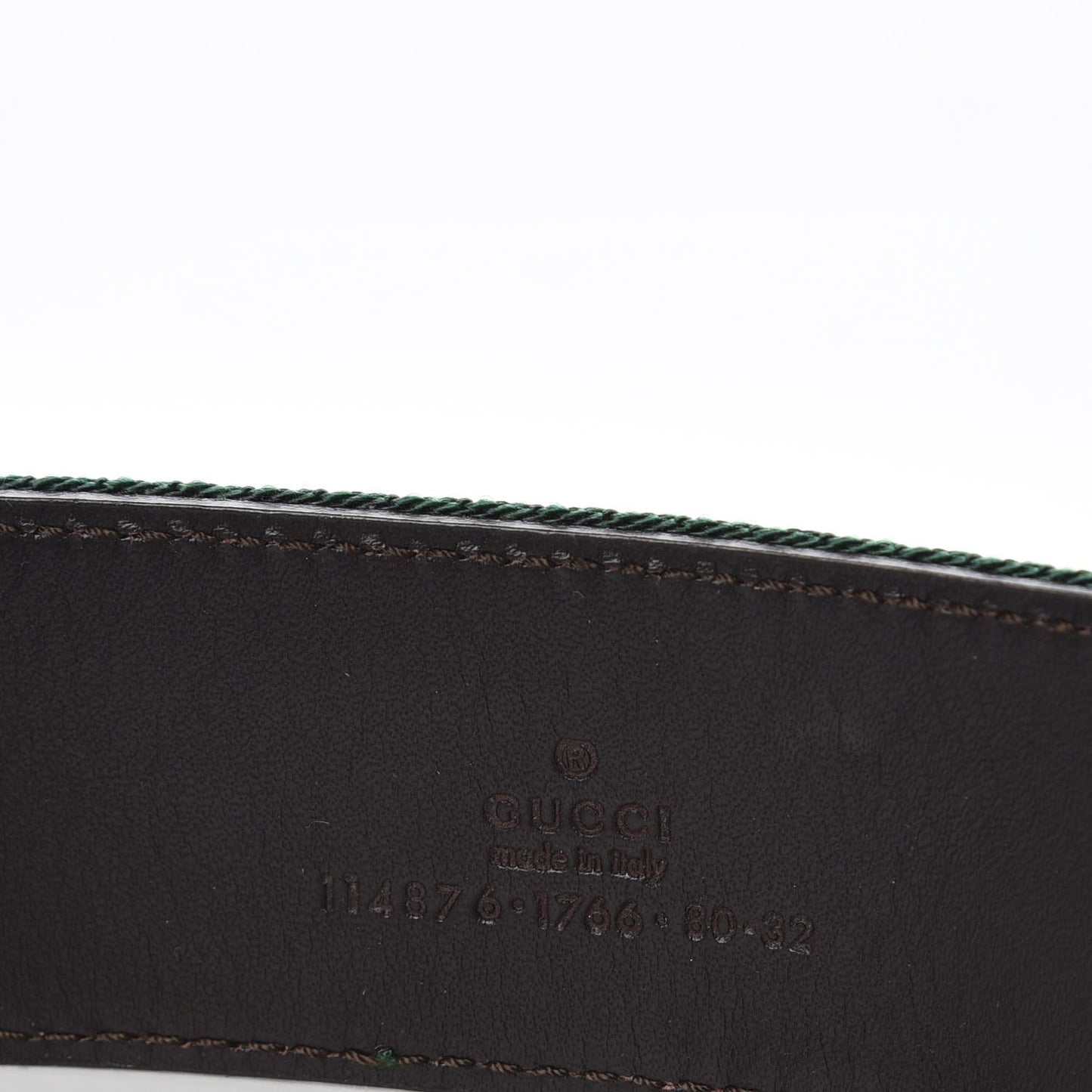 Calfskin Web Interlocking G Belt 80 32 Brown