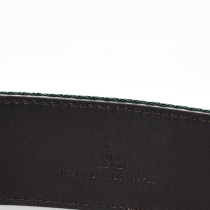 Gucci Calfskin Web Interlocking G Belt 80 32 Brown 6 of 6