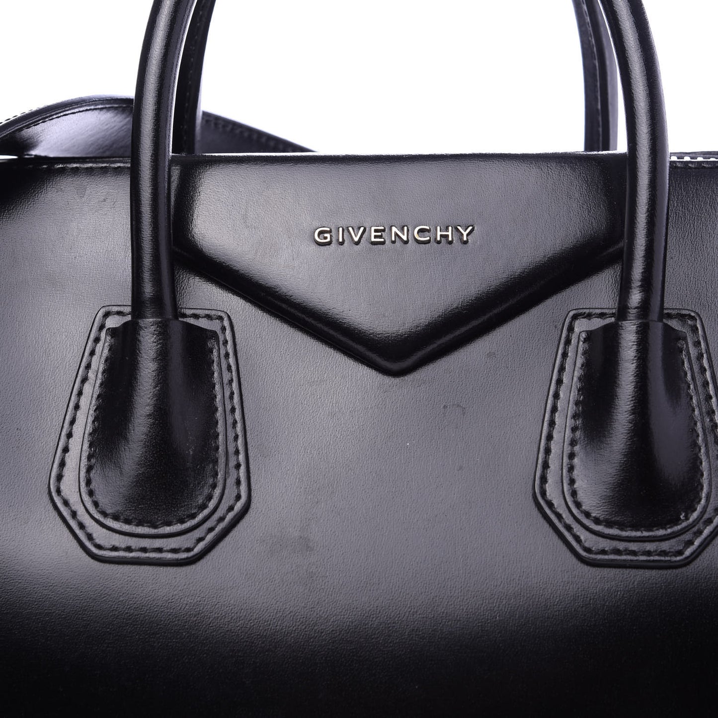 Shiny Lord Calfskin Medium Antigona Black