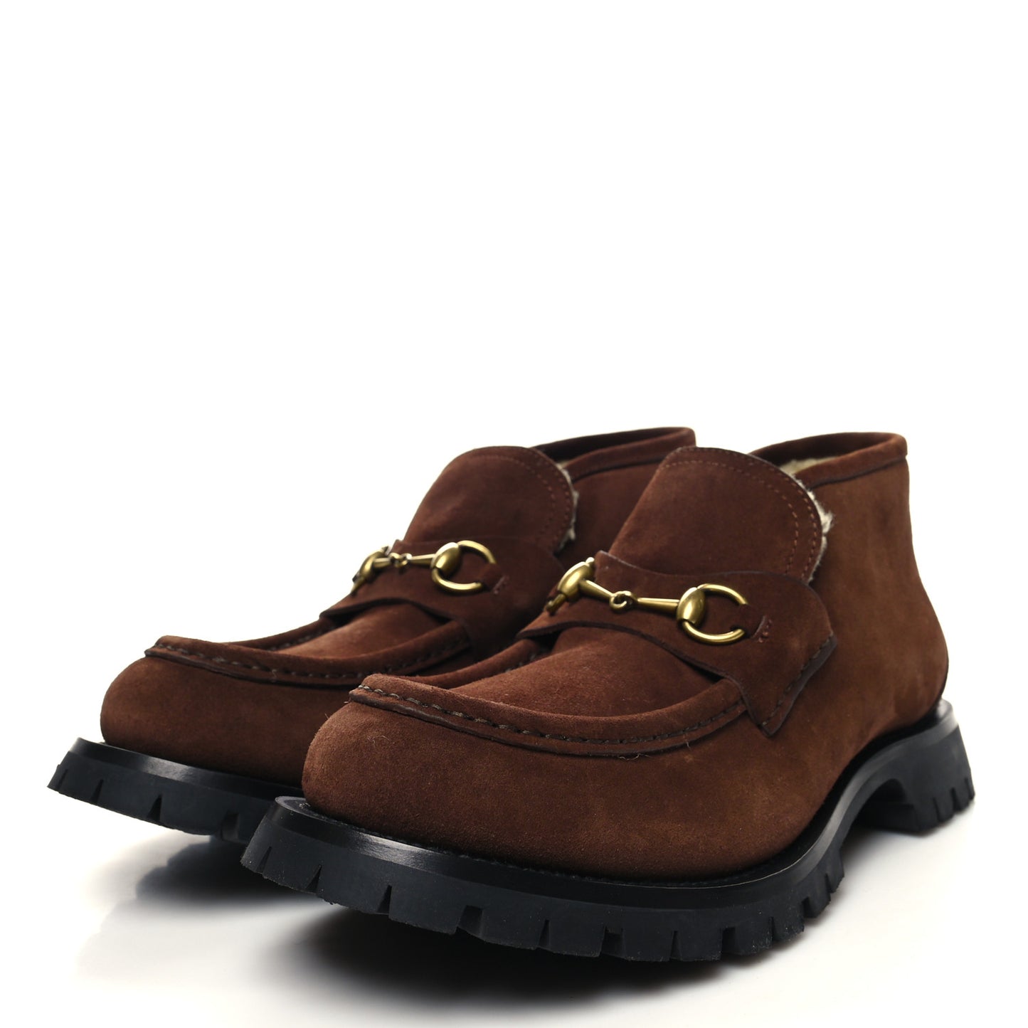 Suede Shearling Mens Harald Horsebit Ankle Boots 11 Light Brown Butterscotch