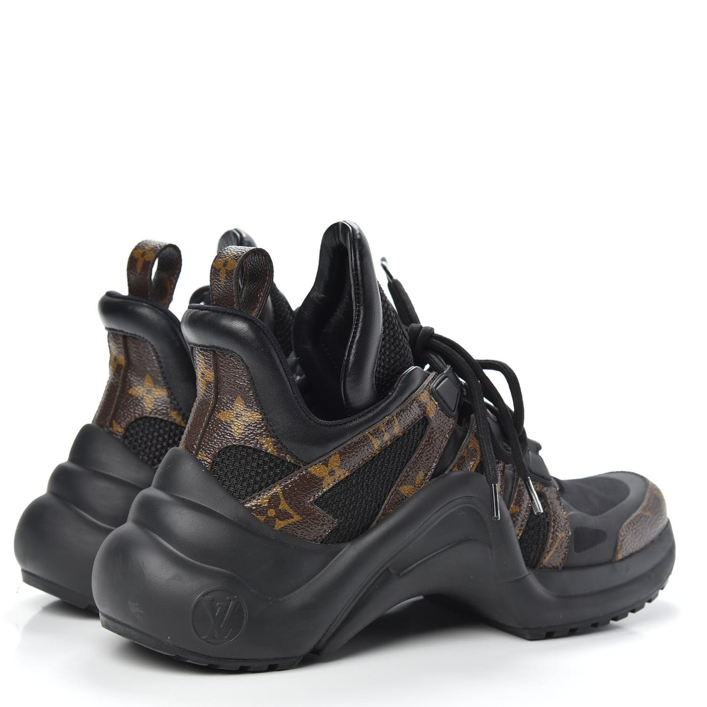 Calfskin Patent Monogram LV Archlight Sneakers 37 Black