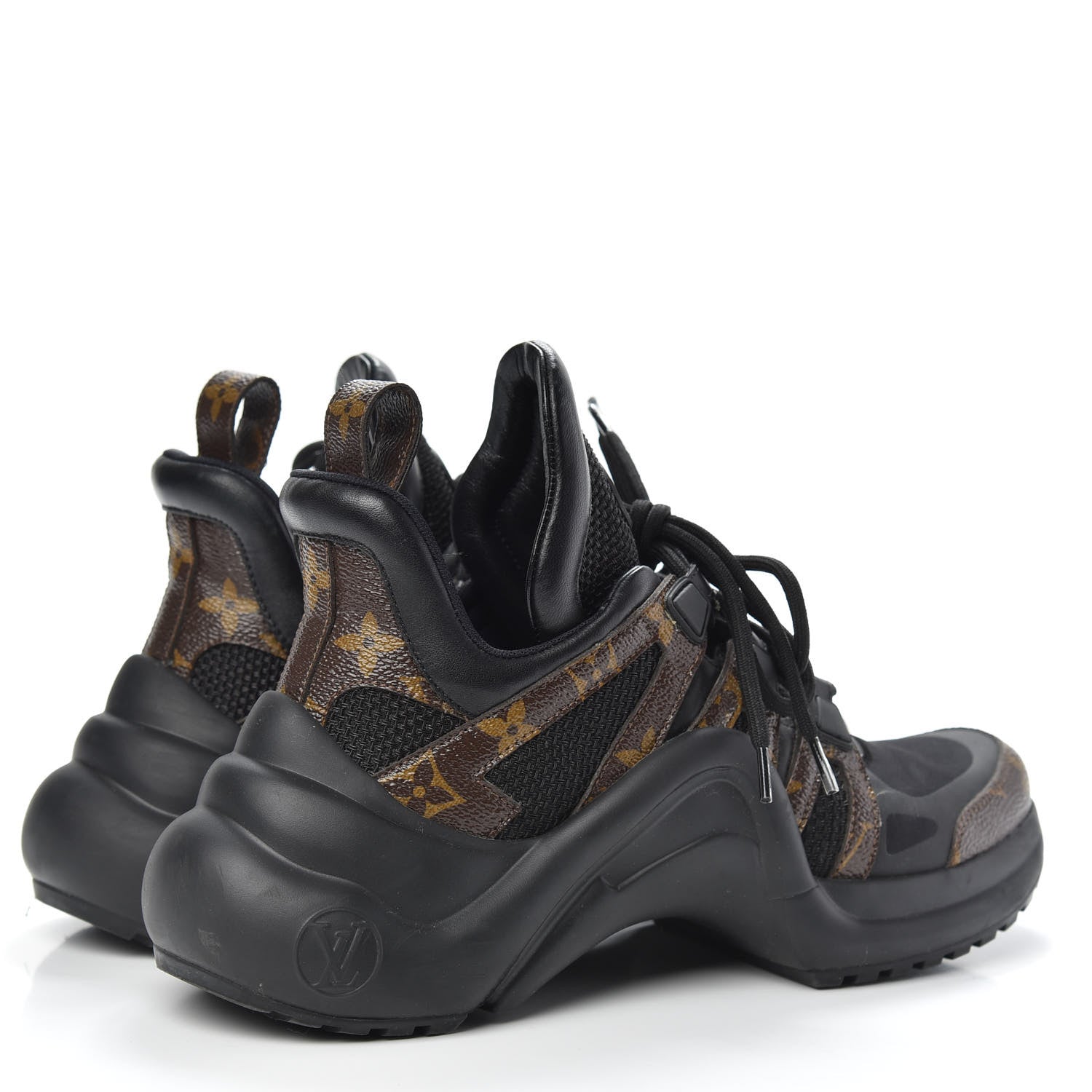 Louis Vuitton Calfskin Patent Monogram LV Archlight Sneakers 37 Black 4 of 9