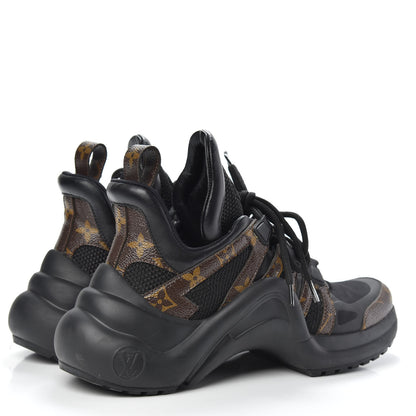 Louis Vuitton Calfskin Patent Monogram LV Archlight Sneakers 37 Black 4 of 9