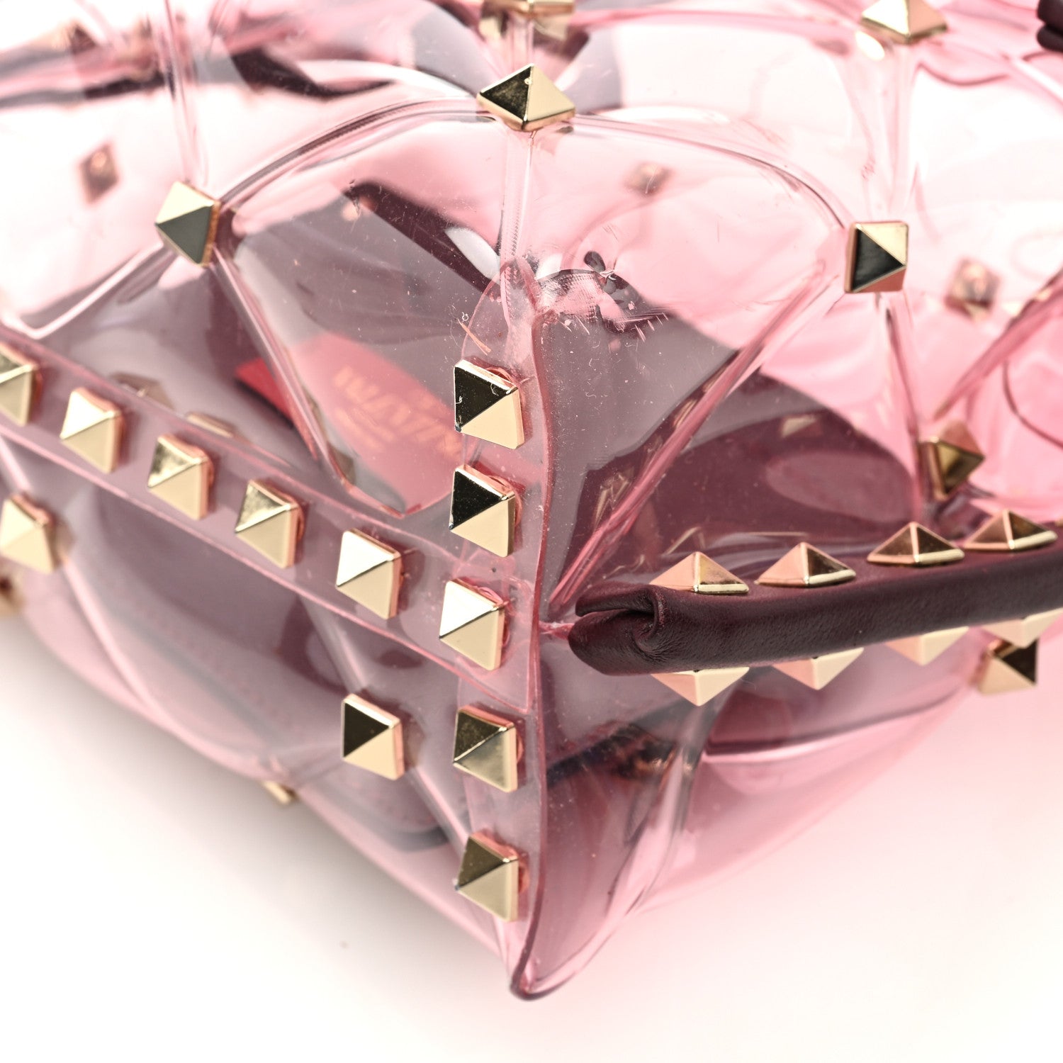 Valentino Garavani PVC Mini Candystud Top Handle Bag Rubin 9 of 11