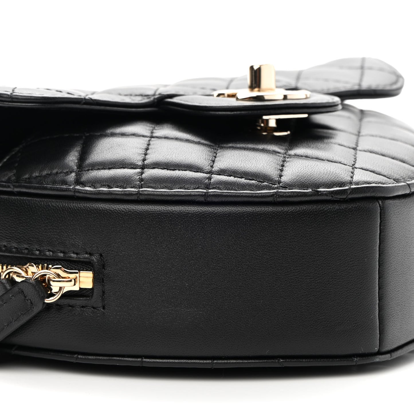 Lambskin Quilted CC In Love Heart Bag Black