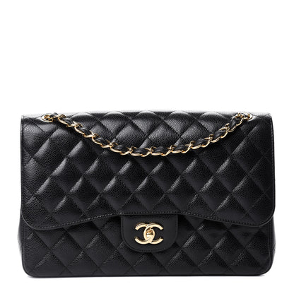 Chanel Caviar Quilted Jumbo Double Flap Black 1 of 10