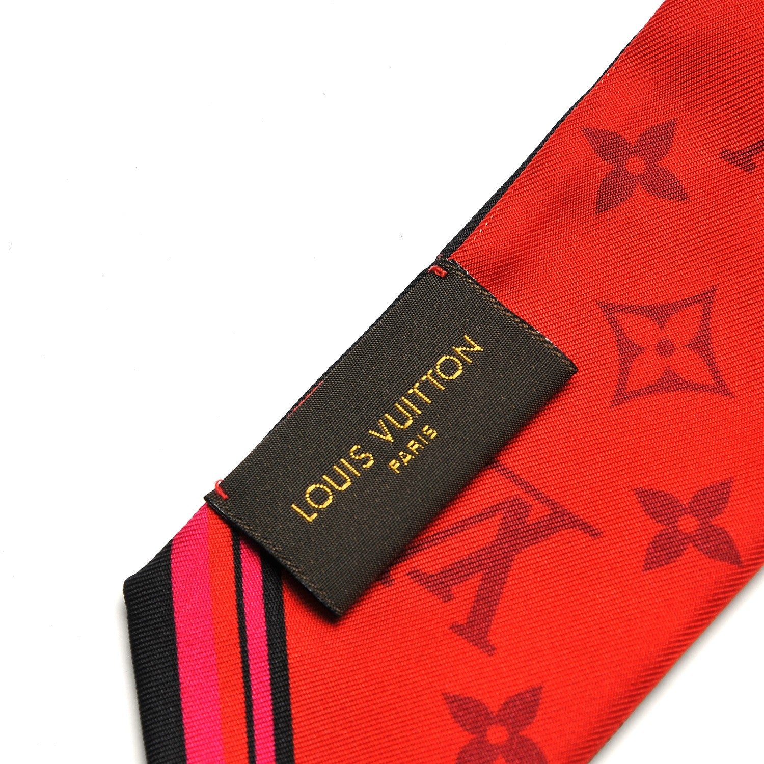 Louis Vuitton Silk Monogram Flower Ink Bandeau Pink Glitter 4 of 5