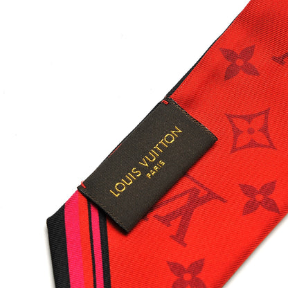 Louis Vuitton Silk Monogram Flower Ink Bandeau Pink Glitter 4 of 5