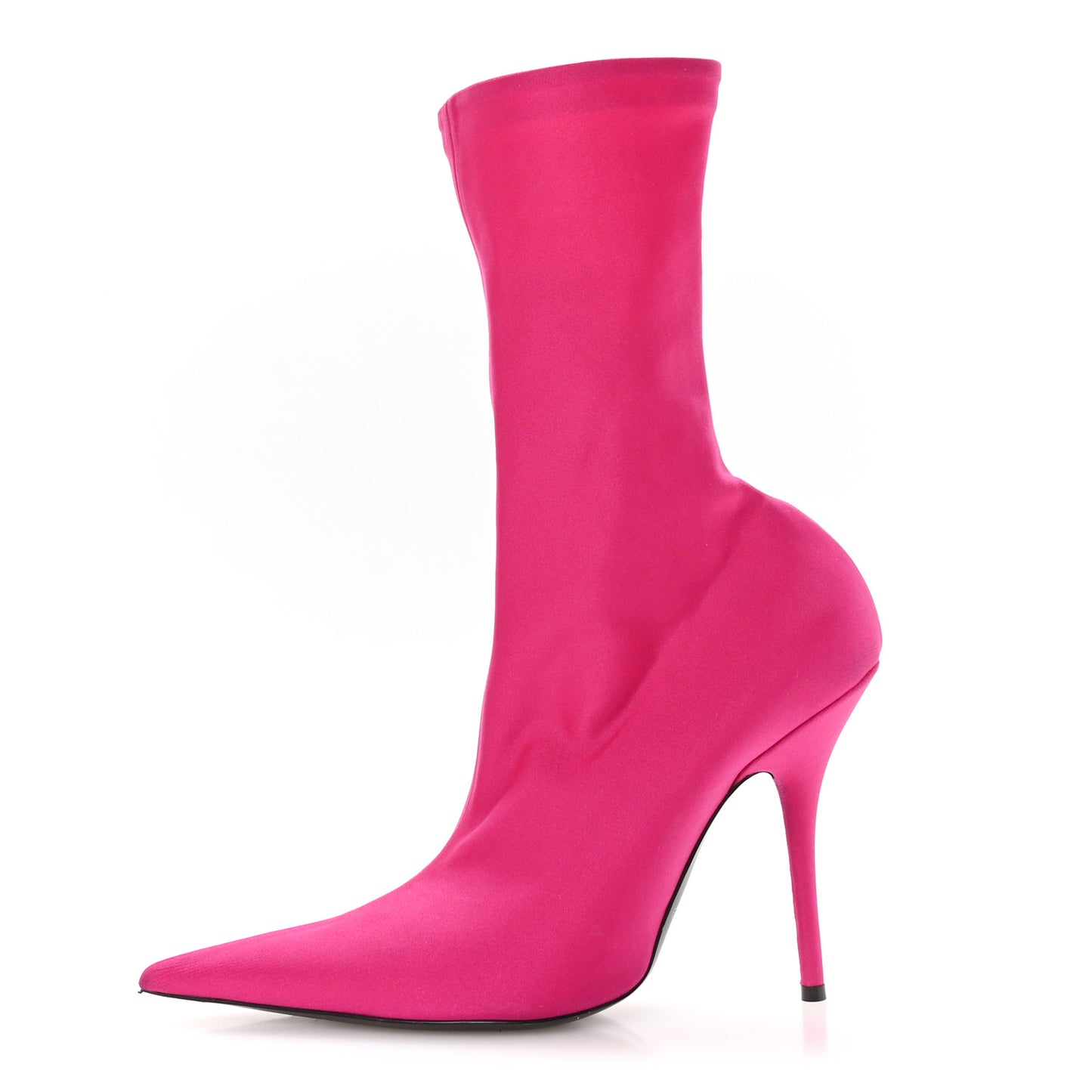 Jersey Crepe Extreme Pointed Toe Knife Booties 41 Dark Pink