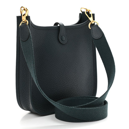 Hermes Taurillon Clemence Amazone Evelyne TPM Vert Cypress 3 of 11