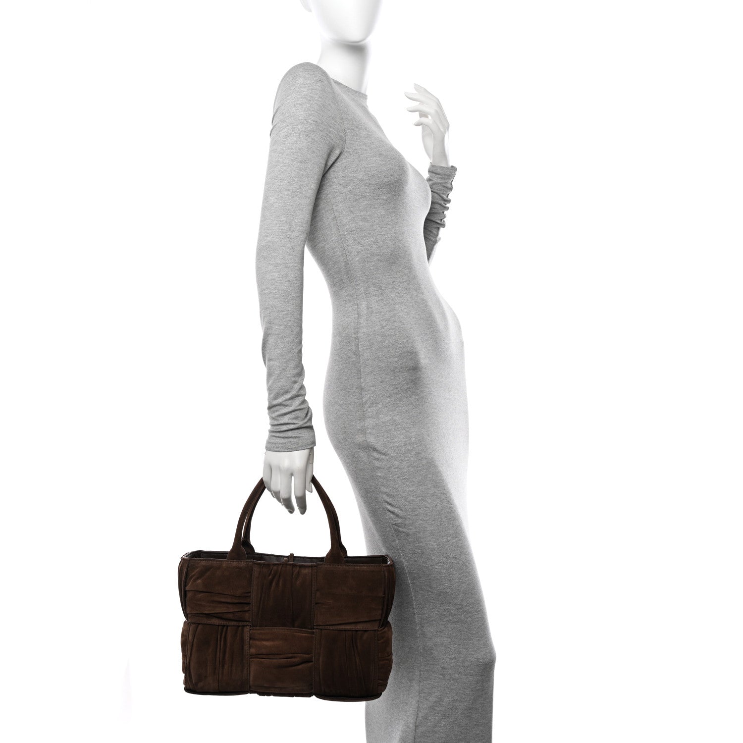 Bottega Veneta Suede Foulard Intrecciato Small Arco Tote Brownie 2 of 10