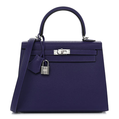 Hermes Epsom Kelly Sellier 25 Purple 1 of 9