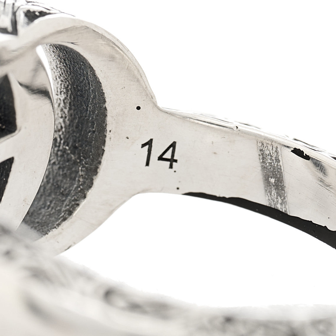 Gucci Sterling Silver GG Marmont Open Ring 54 6.75 4 of 7