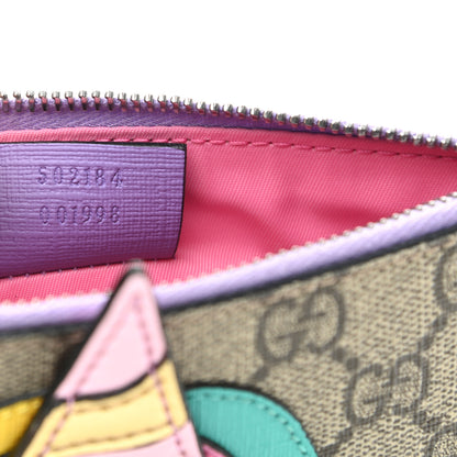 Gucci GG Supreme Monogram Kid's Unicorn Zip Pouch Multicolor 7 of 8