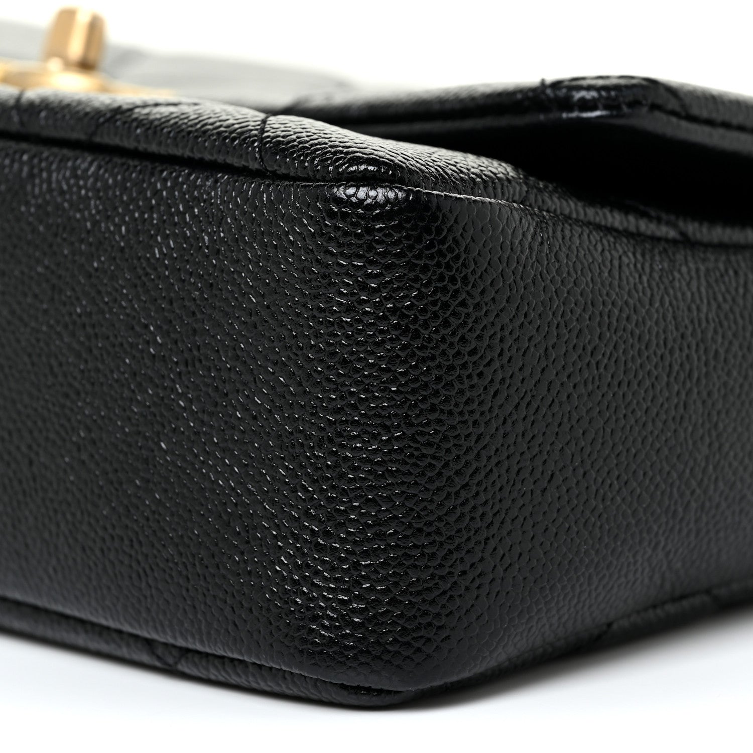Chanel Shiny Caviar Quilted Small Chain Melody Flap Black 10 of 11