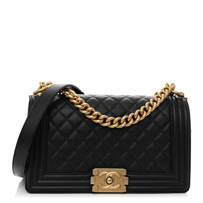 Chanel Caviar Quilted Medium Boy Flap Black 1 of 11