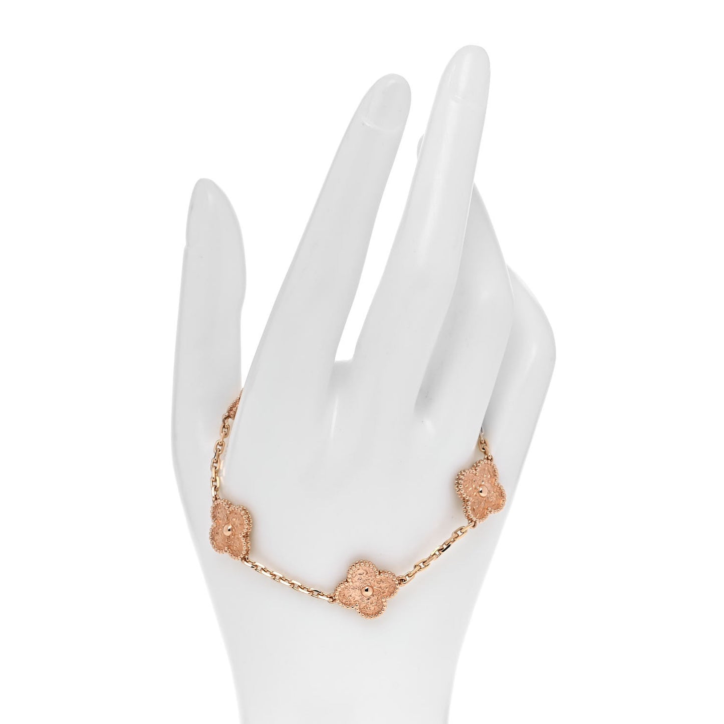 18K Rose Gold 5 Motifs Vintage Alhambra Bracelet