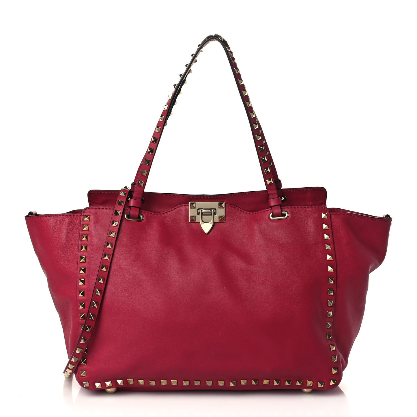 Vitello Medium Rockstud Tote Cyclamin