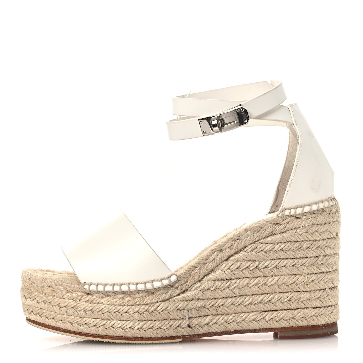 Calfskin Tipoli Espadrille Wedges 38 White