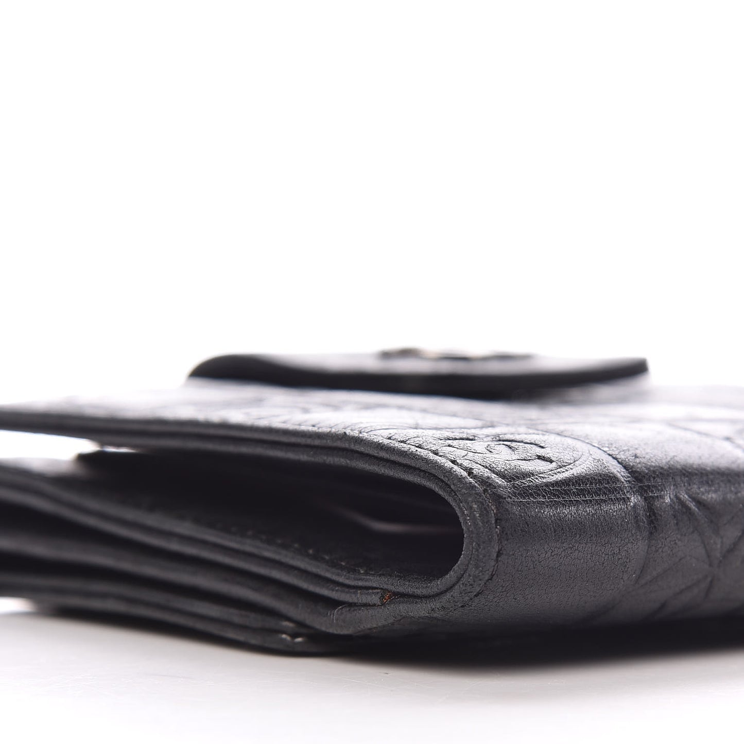 Lambskin Precious Symbols French Wallet Black