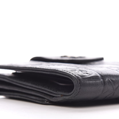 Chanel Lambskin Precious Symbols French Wallet Black 9 of 10
